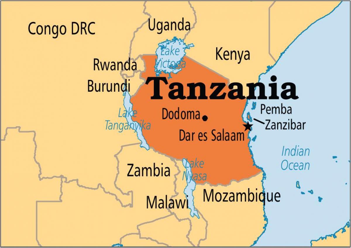 Peta dar es salaam tanzania