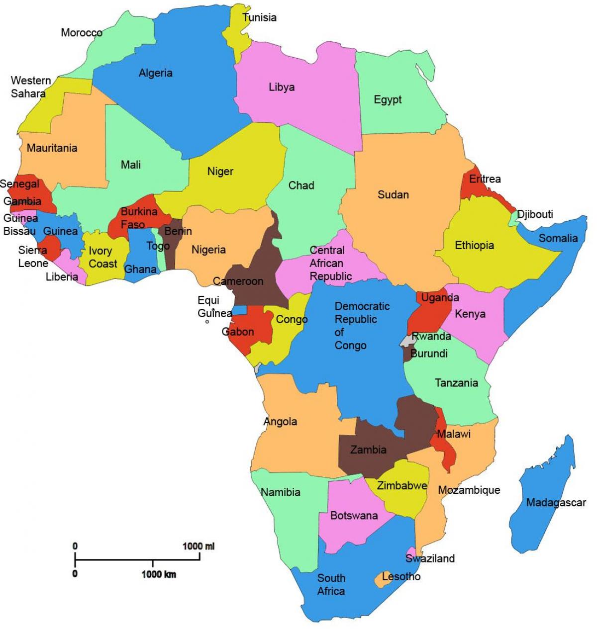 peta afrika menunjukkan tanzania