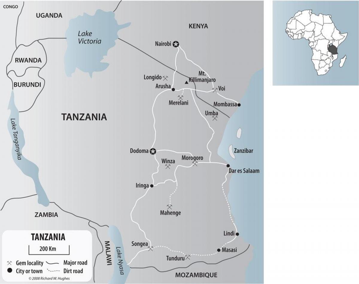 Peta tanzania lombong emas