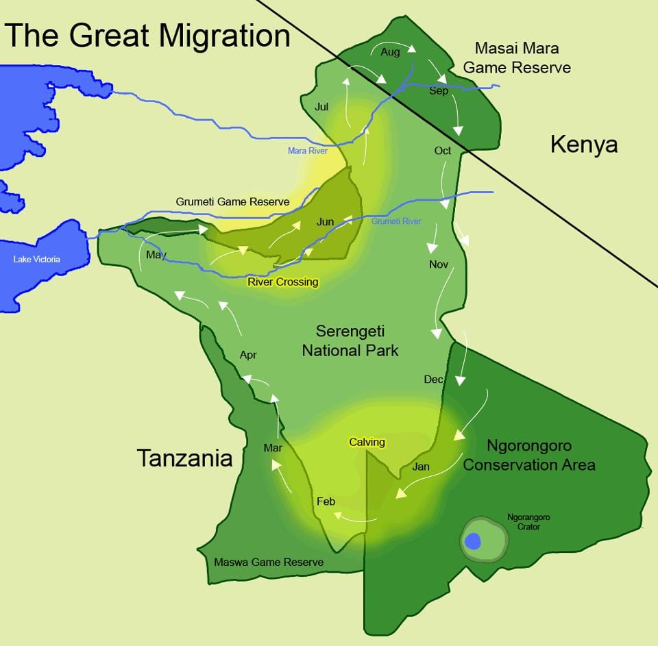 Peta tanzania migrasi 