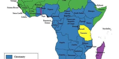 Peta tanzania agama
