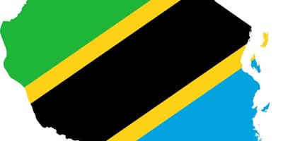Peta tanzania bendera