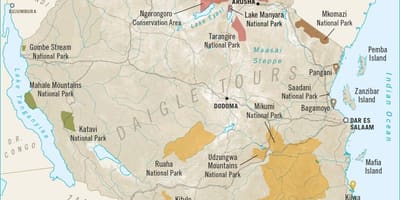 Peta tanzania permainan berhak