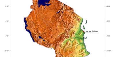 Peta ketinggian tanzania