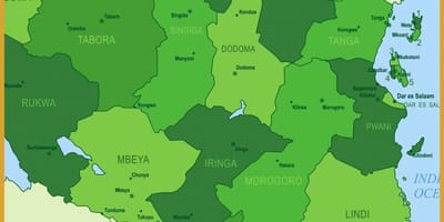 Peta tanzania tumbuh-tumbuhan